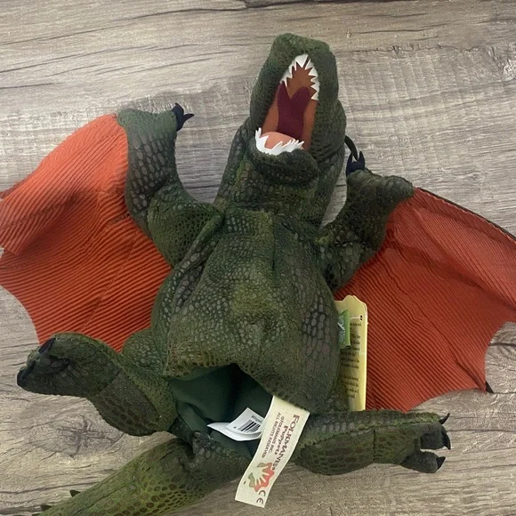 Wild Republic Green Dragon Stuffed Animal - Picture 7 of 16